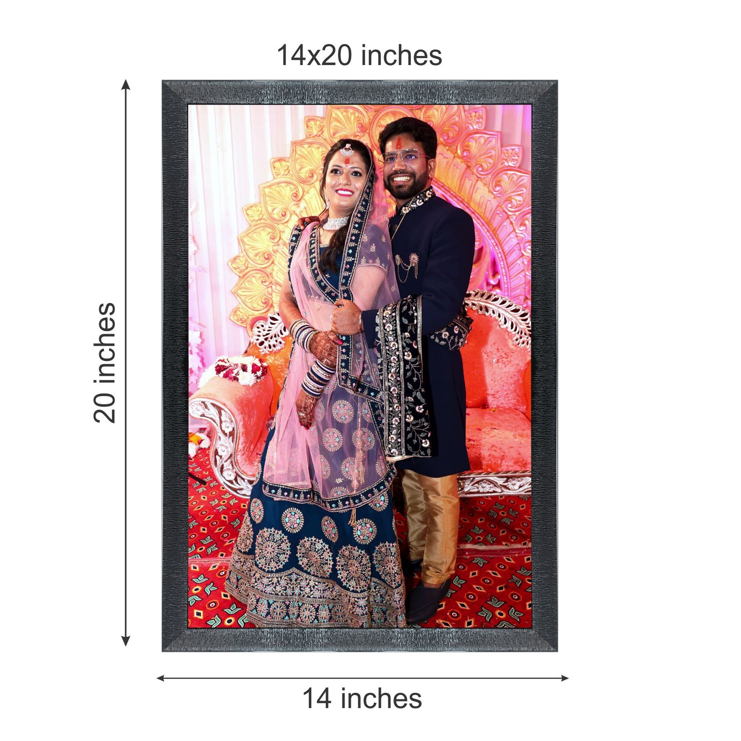 Customized Wall Mount Rectangular Photo Frames,Personalized Print,Black Wooden Frame, Customised Gift For Anniversary, Birthday, Wedding, Couples
