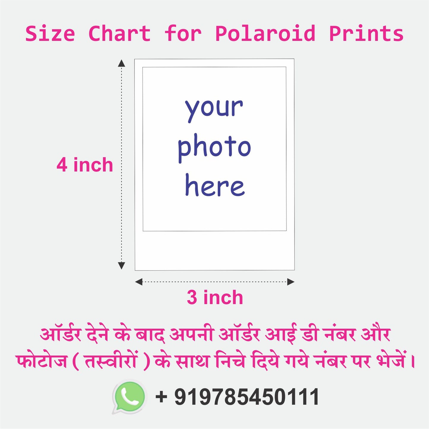 Customised Mini Photo Print Personalized Gifts with Your Photos Add Emojis & Text Gift Multicolour 3 X 4 Inches, White, (Pack of 18)