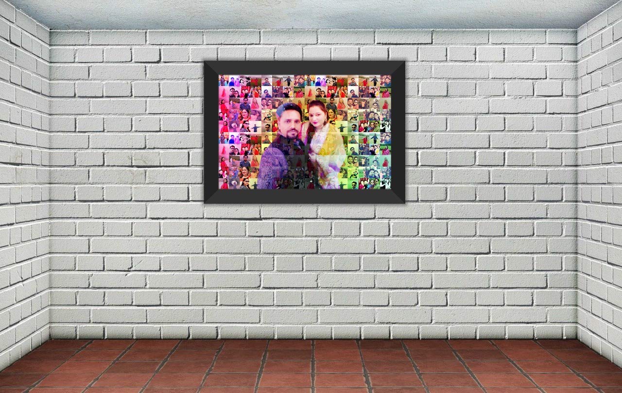 Chitransh - Photo Frame Collage - Mosaic Art, Best Gift for Birthday, Anniversary & all occassion - Wooden Frame - Available in 4 Sizes
