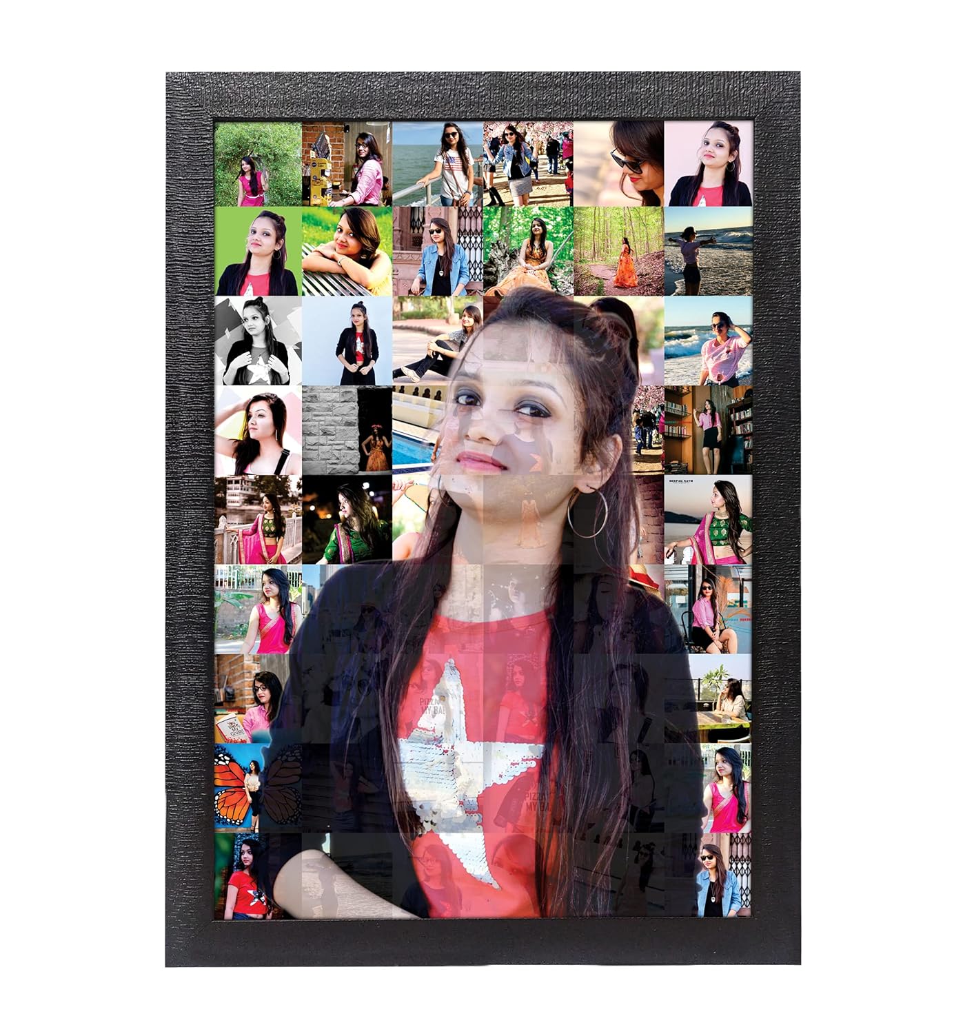 Chitransh - Photo Frame Collage - Mosaic Art, Best Gift for Birthday, Anniversary & all occassion - Wooden Frame - Available in 4 Sizes