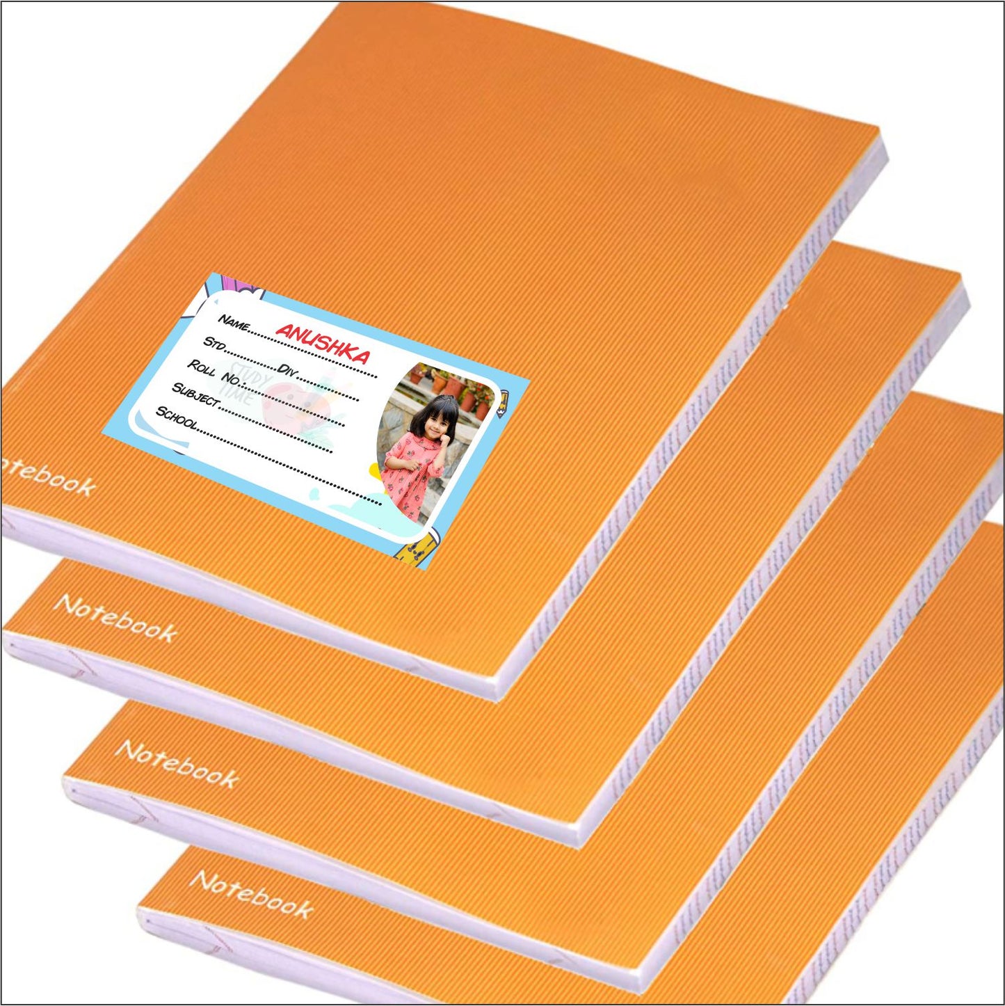Personalized Photo Name Stickers for Kids School Supplies (30 Pcs) - Custom Labels for Books, Copies, Notebooks, Water Bottles, Lunch Boxes - Durable & Easy to Apply
