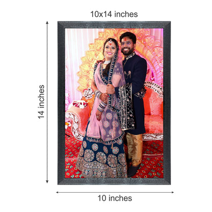 Customized Wall Mount Rectangular Photo Frames,Personalized Print,Black Wooden Frame, Customised Gift For Anniversary, Birthday, Wedding, Couples