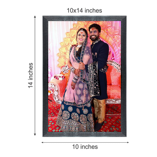 Customized Wall Mount Rectangular Photo Frames,Personalized Print,Black Wooden Frame, Customised Gift For Anniversary, Birthday, Wedding, Couples