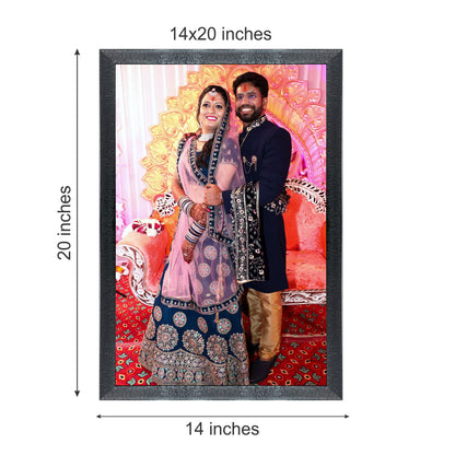 Customized Wall Mount Rectangular Photo Frames,Personalized Print,Black Wooden Frame, Customised Gift For Anniversary, Birthday, Wedding, Couples