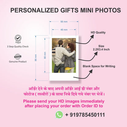 Personalized Gifts Mini Photo Prints Customized Mini Photo Prints Multicolor Size 2.2x3.4 Inch