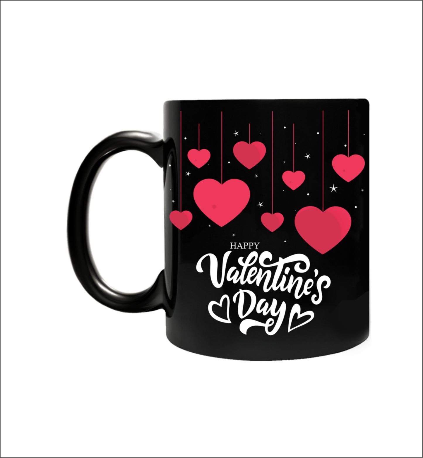Valentine's day Love Coffee Mug 300 Ml ( Black and White )